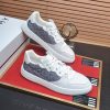Givency Men's Grey Denim and White Leather Sneaker