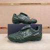 GreenLouisVuittonFootprintFootballTrainer_3 Louis Vuitton LV Green Footprint Soccer Sneaker