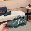 GreenLouisVuittonFootprintFootballTrainer_7 Louis Vuitton LV Green Footprint Soccer Sneaker
