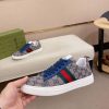 Gucci Ace Sneaker with Web in Beige and Blue GG Supreme