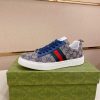 Gucci Ace Sneaker with Web in Beige and Blue GG Supreme