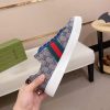 Gucci Ace Sneaker with Web in Beige and Blue GG Supreme