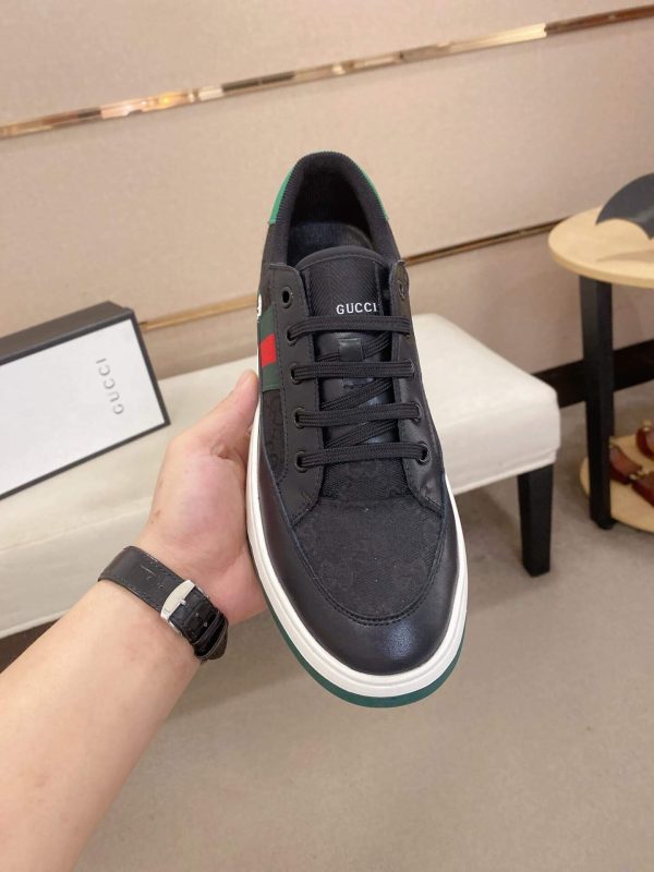 GucciAcesneaker._2_af5f30e7-0456-4666-b74c-f904407b936c Gucci Ace Black GG Supreme Canvas Sneaker with Web