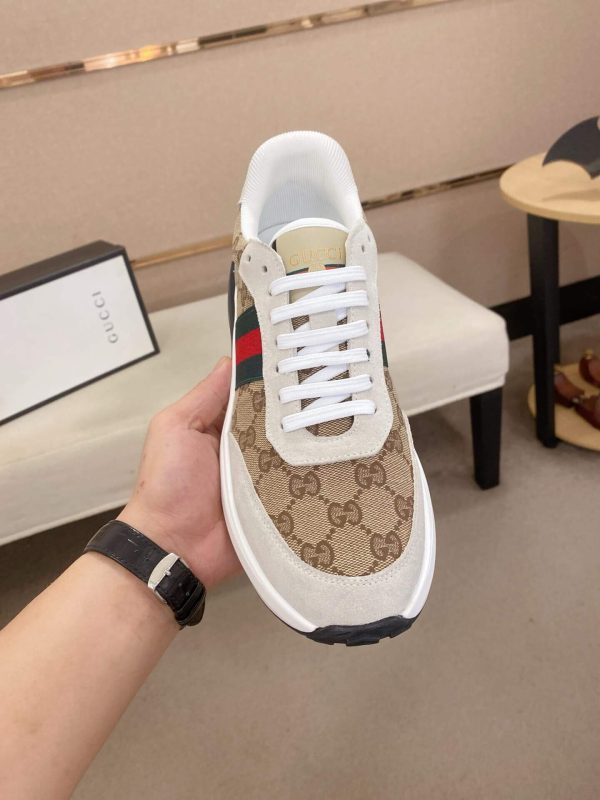 GucciAcesneaker._5_1bd8cc88-fa90-480f-85fa-bd3629a5aef2 Gucci Ace Beige and Ebony GG Supreme Canvas Trainer with Web