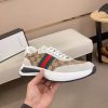 GucciAcesneaker._8_64f5f3e3-fe87-430c-b1f7-5db7200e5dc5 Gucci Ace Beige and Ebony GG Supreme Canvas Trainer with Web