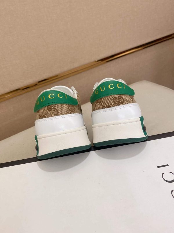 Gucci Ace Beige and Ebony GG Supreme Canvas Sneaker with Web