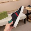 Gucci Ace Black Denim Trainer with Web