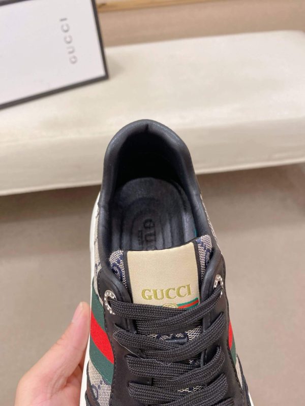 GucciAcesneakerwithWebinGGSupreme_5_7eeafb49-db5b-4fe3-8611-0dd4b948f28e Black Gucci Monogram GG Supreme Ace Sneakers