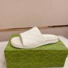 Gucci Men's Slide Sandal in White GG Embossed Rubber