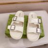 Gucci Men's Slide Sandal in White GG Leather
