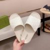 Gucci Men's Slide Sandal in White GG Embossed Rubber