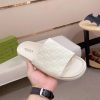 Gucci Men's Slide Sandal in White GG Embossed Rubber