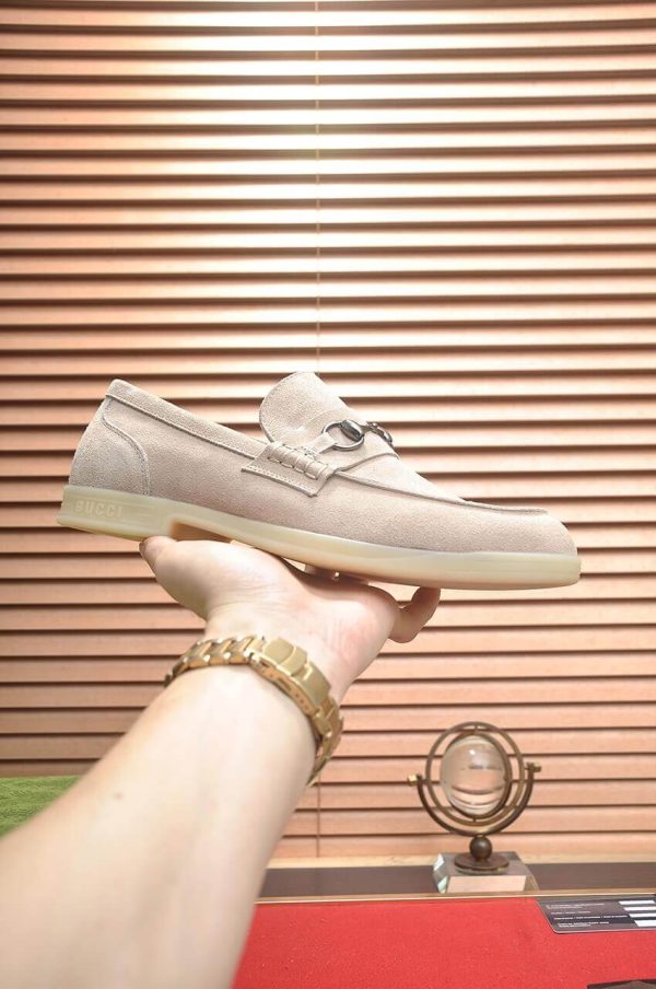 GucciKonradHorsebitSuedeLoafersMen_1 GUCCI Men's Loafer with Horsebit in Oatmeal Suede