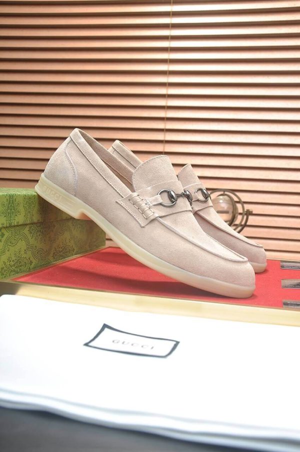 GucciKonradHorsebitSuedeLoafersMen_3 GUCCI Men's Loafer with Horsebit in Oatmeal Suede