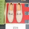 GucciKonradHorsebitSuedeLoafersMen_4 GUCCI Men's Loafer with Horsebit in Oatmeal Suede