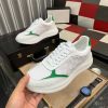 Gucci Runner Sneaker in White Leather and White GG Supreme Canvas
