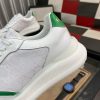 Gucci Runner Sneaker in White Leather and White GG Supreme Canvas