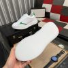 Gucci Runner Sneaker in White Leather and White GG Supreme Canvas