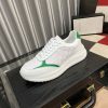 Gucci Runner Sneaker in White Leather and White GG Supreme Canvas