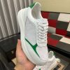 Gucci Runner Sneaker in White Leather and White GG Supreme Canvas