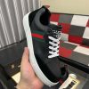 Gucci Ace Men's Smooth Leather and Suede Trainer with Web