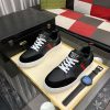 Gucci Ace Men's Smooth Leather and Suede Trainer with Web