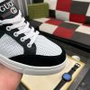 Gucci Ace Men's White Smooth Leather and Black Suede Trainer with Web