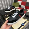 Gucci Ace Men's Smooth Leather and Suede Trainer with Web