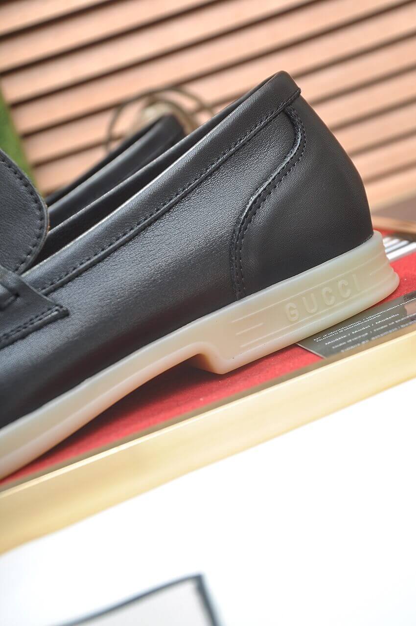 GUCCI Men's Loafer with Horsebit in Black Leather 5 GUCCI Men's Loafer with Horsebit in Black Leather - Image 5