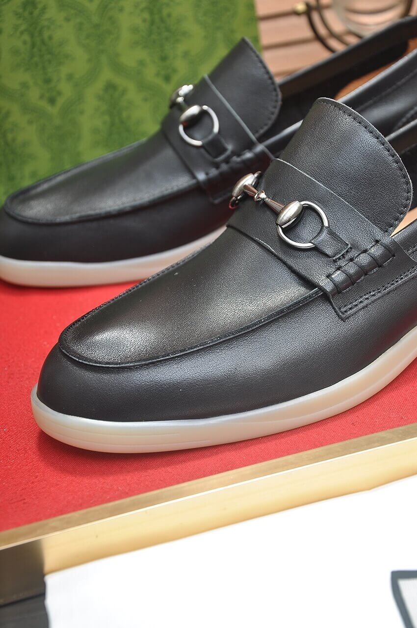 GUCCI Men's Loafer with Horsebit in Black Leather 6 GUCCI Men's Loafer with Horsebit in Black Leather - Image 6