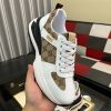Gucci Men's Trainer in Beige and Ebony GG Supreme and White Leather