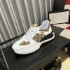 Gucci Men's Trainer in Beige and Ebony GG Supreme and White Leather