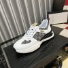 Gucci Men's Trainer in Beige and Blue GG Supreme and White Leather
