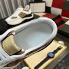 Gucci Men's Trainer in Beige and Ebony GG Supreme and White Leather