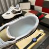 Gucci Men's Trainer in Beige and Blue GG Supreme and White Leather
