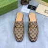 Gucci Beige and Ebony Canvas Princetown Slipper