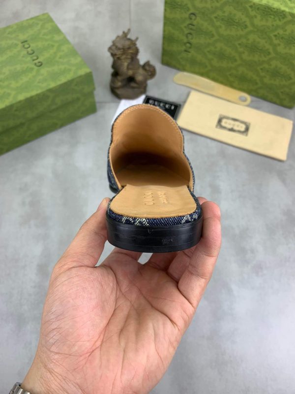 Gucci Blue GG Denim Canvas Princetown Slipper