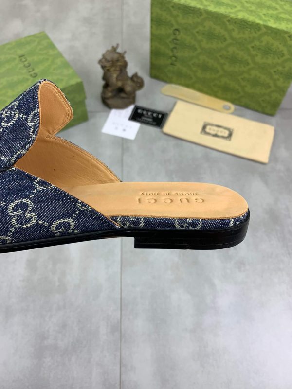 Gucci Blue GG Denim Canvas Princetown Slipper
