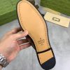 Gucci Beige and Ebony Canvas Slipper with Web Stripe and Double G