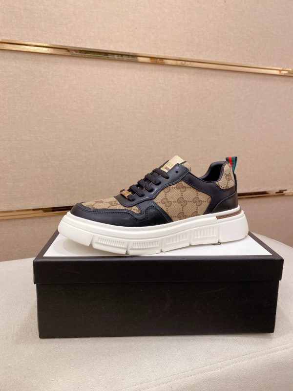 Brown & Black Gucci Re-Web Sneakers