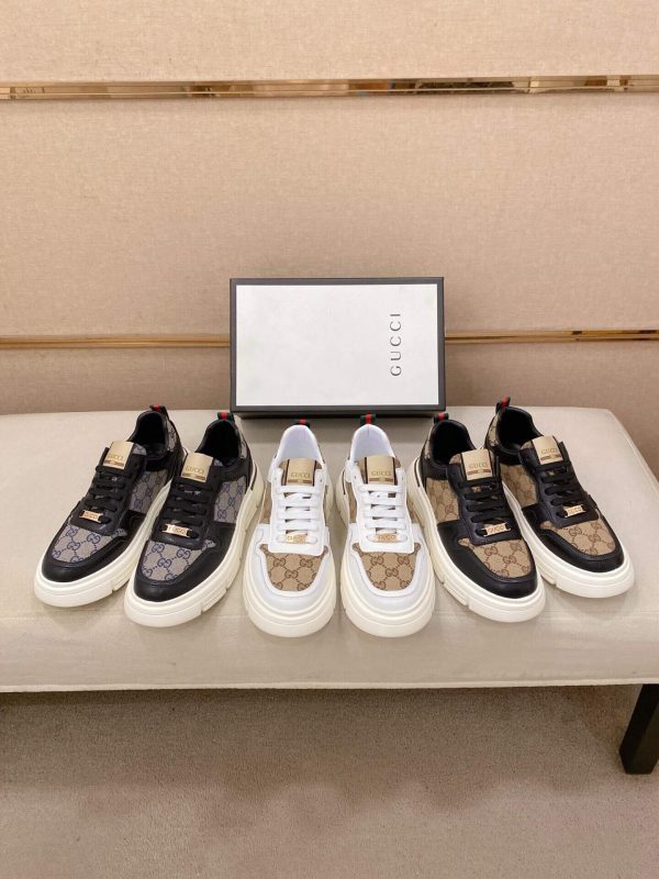 Blue & Black Gucci Re-Web Sneakers