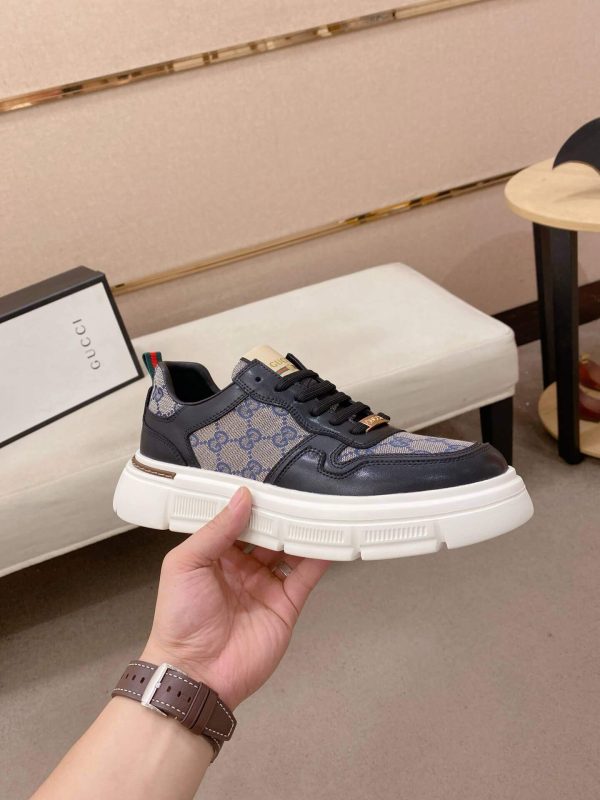 Blue & Black Gucci Re-Web Sneakers