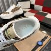 Gucci Trainer in White Leather and Beige and Ebony GG Canvas