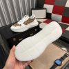 Gucci Trainer in White Leather and Beige and Ebony GG Canvas
