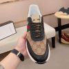Gucci Brown GG Canvas and Black Leather Re-Motion Sneaker