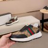 Gucci Brown GG Canvas and Black Leather Re-Motion Sneaker