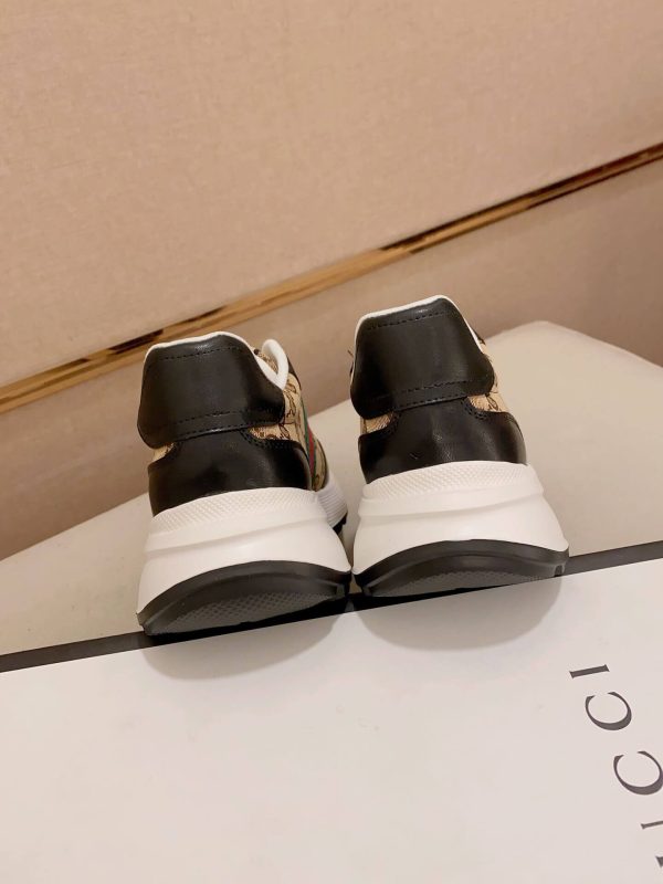 Gucci Brown GG Canvas and Black Leather Re-Motion Sneaker