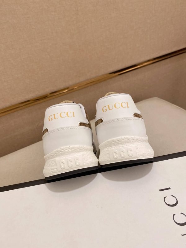 Gucci Original GG Supreme Canvas and White Leather Sneaker with Web