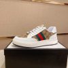 Gucci Original GG Supreme Canvas and White Leather Sneaker with Web