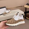 Gucci Beige and Ebony Supreme Canvas Sneakers with Double G